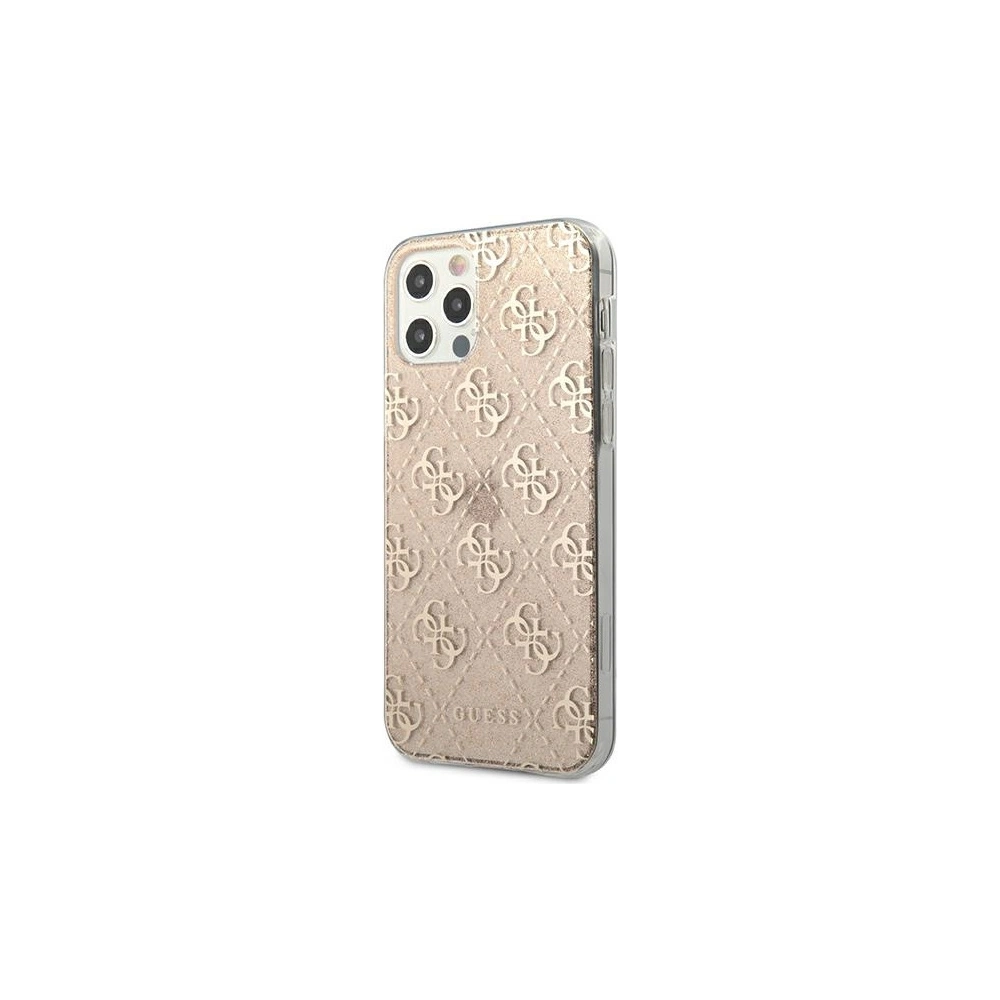 Hurtownia GSM - Etui Guess GUHCP12LPCU4GLGO Apple iPhone 12 Pro Max zlatý/gold tvrdý kryt 4G Glitter - GUE965GLD - {ean13} - Hurt