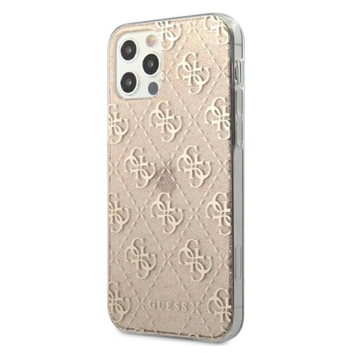 Etui Guess GUHCP12MPCU4GLGO Apple iPhone 12/12 Pro złoty/gold hard case 4G Glitter
