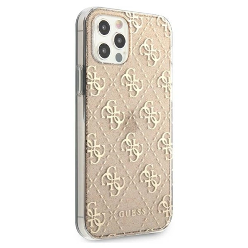 Etui Guess GUHCP12MPCU4GLGO Apple iPhone 12/12 Pro złoty/gold hard case 4G Glitter