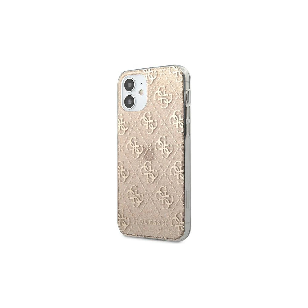 Hurtownia GSM - Etui Guess GUHCP12SPCU4GLGO Apple iPhone 12 mini zlatý/gold hard case 4G Glitter - GUE967GLD - {ean13} - Hurt