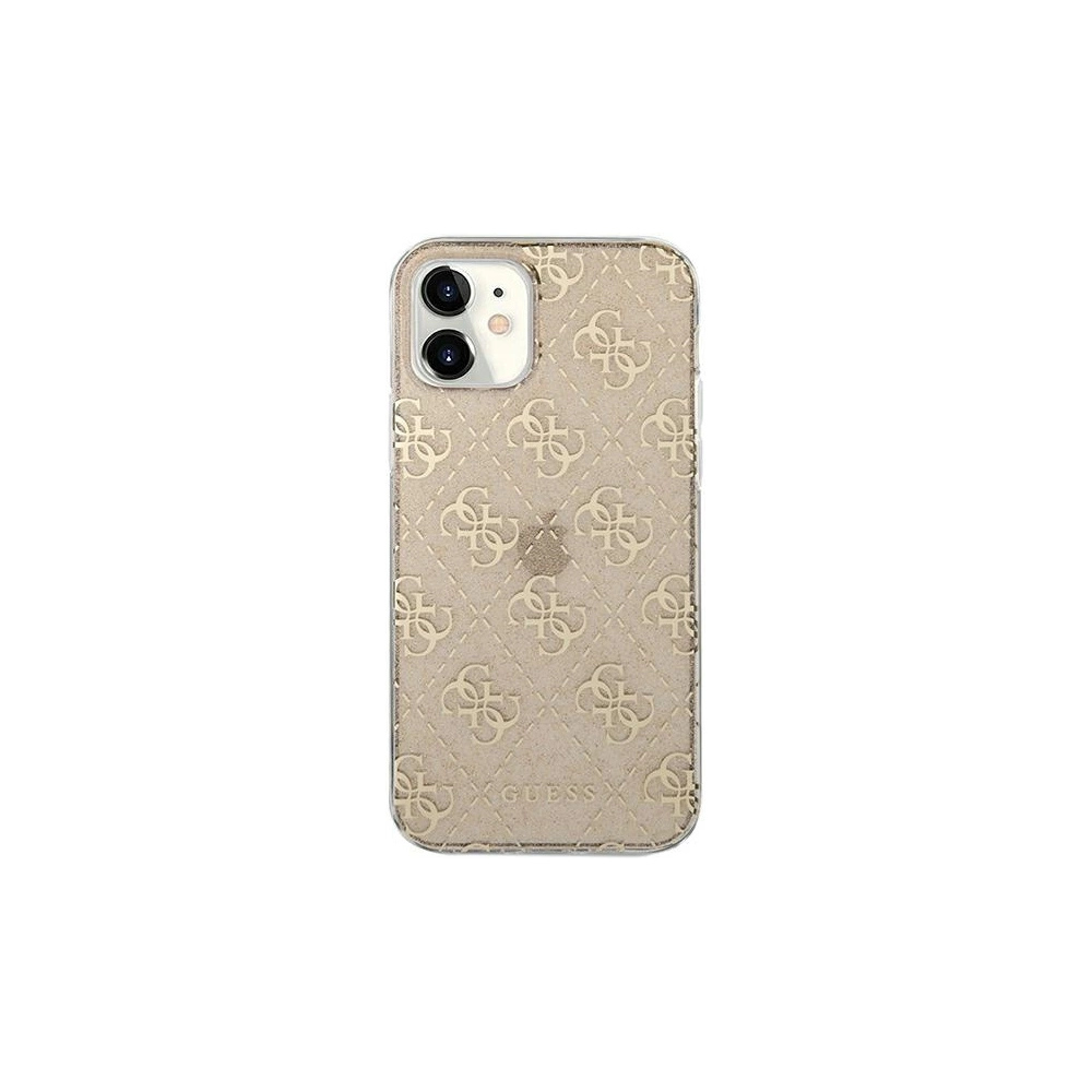 Hurtownia GSM - Etui Guess GUHCP12SPCU4GLGO Apple iPhone 12 mini złoty/gold hard case 4G Glitter - GUE967GLD - {ean13} - Hurt
