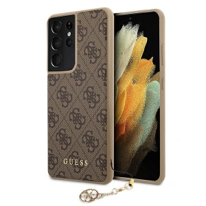 Hurtownia GSM - Etui Guess GUHCS21LGF4GBR Samsung Galaxy S21 Ultra brązowy/brown hardcase 4G Charms Collection - GUE968BR - {ean13} - Hurt