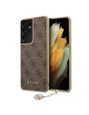 Etui Guess GUHCS21LGF4GBR Samsung Galaxy S21 Ultra brązowy/brown hardcase 4G Charms Collection