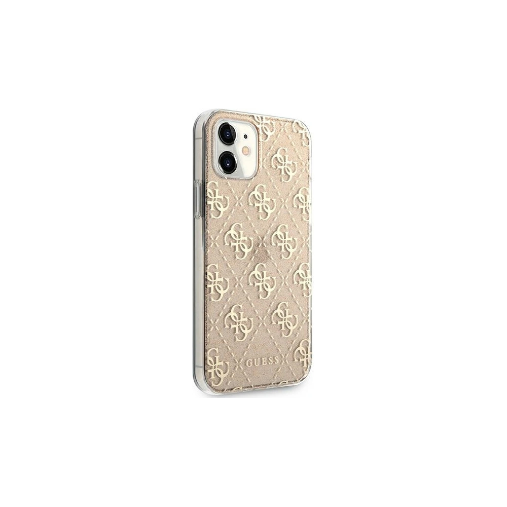Hurtownia GSM - Etui Guess GUHCP12SPCU4GLGO Apple iPhone 12 mini złoty/gold hard case 4G Glitter - GUE967GLD - {ean13} - Hurt