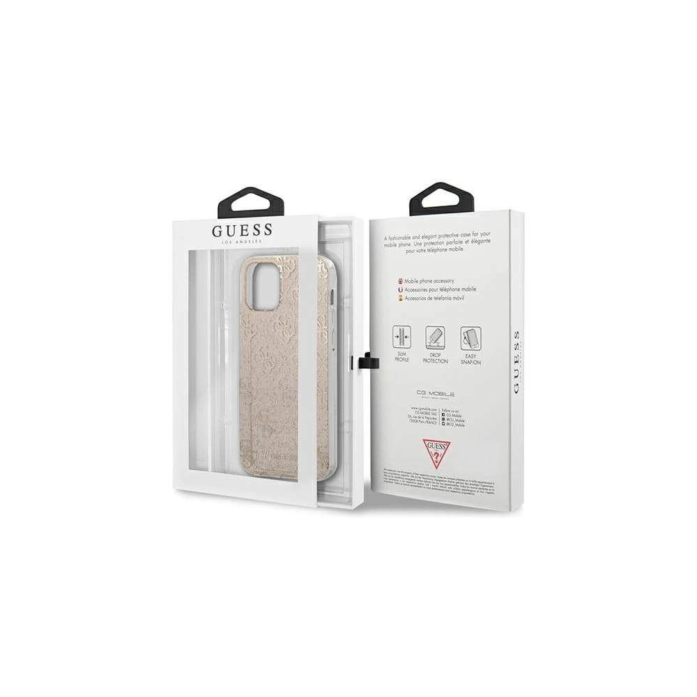 Hurtownia GSM - Etui Guess GUHCP12SPCU4GLGO Apple iPhone 12 mini złoty/gold hard case 4G Glitter - GUE967GLD - {ean13} - Hurt