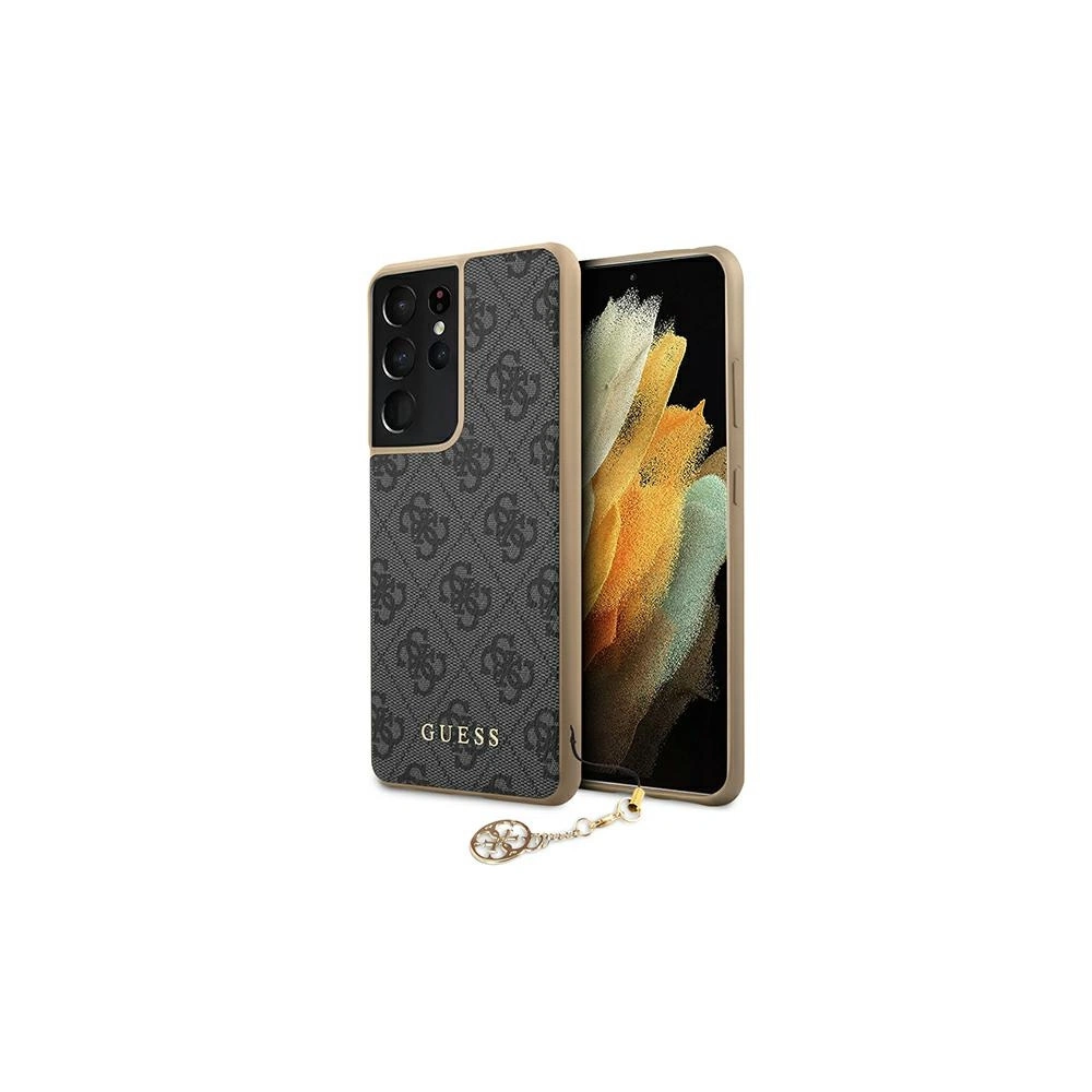 Hurtownia GSM - Etui Guess GUHCS21LGF4GGR Samsung Galaxy S21 Ultra šedý/grey hardcase 4G Charms Collection - GUE969GRY - {ean13} - Hurt