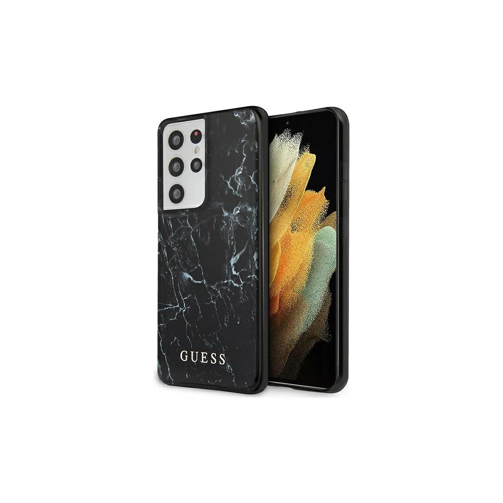 Hurtownia GSM - Etui Guess GUHCS21LPCUMABK Samsung Galaxy S21 Ultra černý/black hardcase Marble - GUE970BLK - {ean13} - Hurt