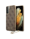Etui Guess GUHCS21MGF4GBR Samsung Galaxy S21+ Plus brązowy/brown hardcase 4G Charms Collection