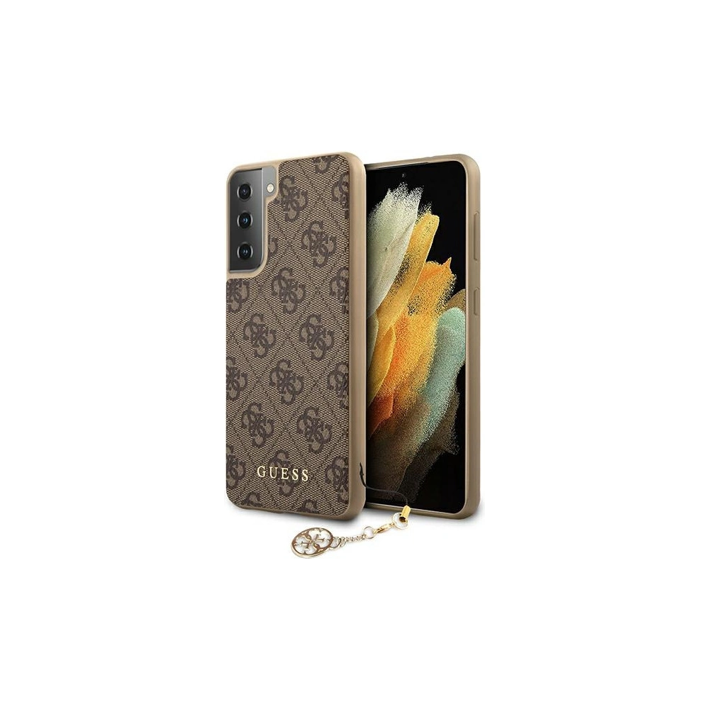 Wholesale Guess GUHCS21MGF4GBR Samsung Galaxy S21+ Plus brown hardcase 4G Charms Collection - GUE971BR - {ean13} - Hurt