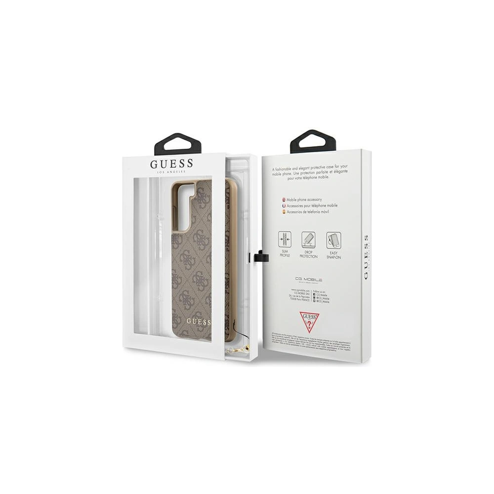 Hurtownia GSM - Etui Guess GUHCS21MGF4GBR Samsung Galaxy S21+ Plus brązowy/brown hardcase 4G Charms Collection - GUE971BR - {ean13} - Hurt