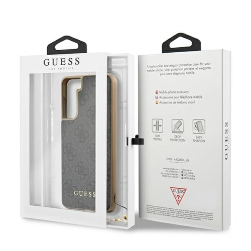 Etui Guess GUHCS21MGF4GGR Samsung Galaxy S21+ Plus szary/grey hardcase 4G Charms Collection