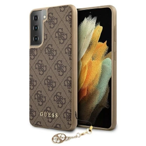 Hurtownia GSM - Etui Guess GUHCS21SGF4GBR Samsung Galaxy S21 brązowy/brown hardcase 4G Charms Collection - GUE975BR - {ean13} - Hurt