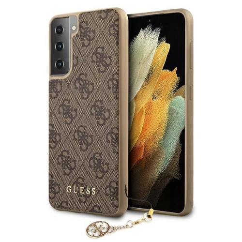 Etui Guess GUHCS21SGF4GBR Samsung Galaxy S21 brązowy/brown hardcase 4G Charms Collection