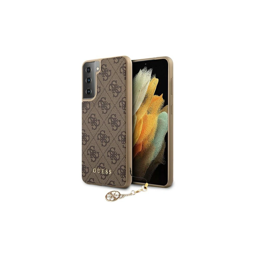 Hurtownia GSM - Etui Guess GUHCS21SGF4GBR Samsung Galaxy S21 brązowy/brown hardcase 4G Charms Collection - GUE975BR - {ean13} - Hurt