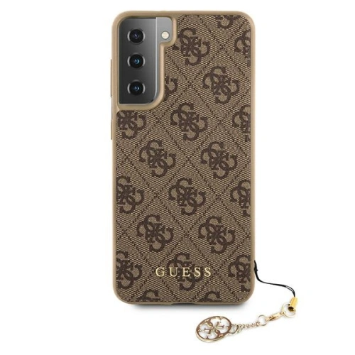 Etui Guess GUHCS21SGF4GBR Samsung Galaxy S21 brązowy/brown hardcase 4G Charms Collection