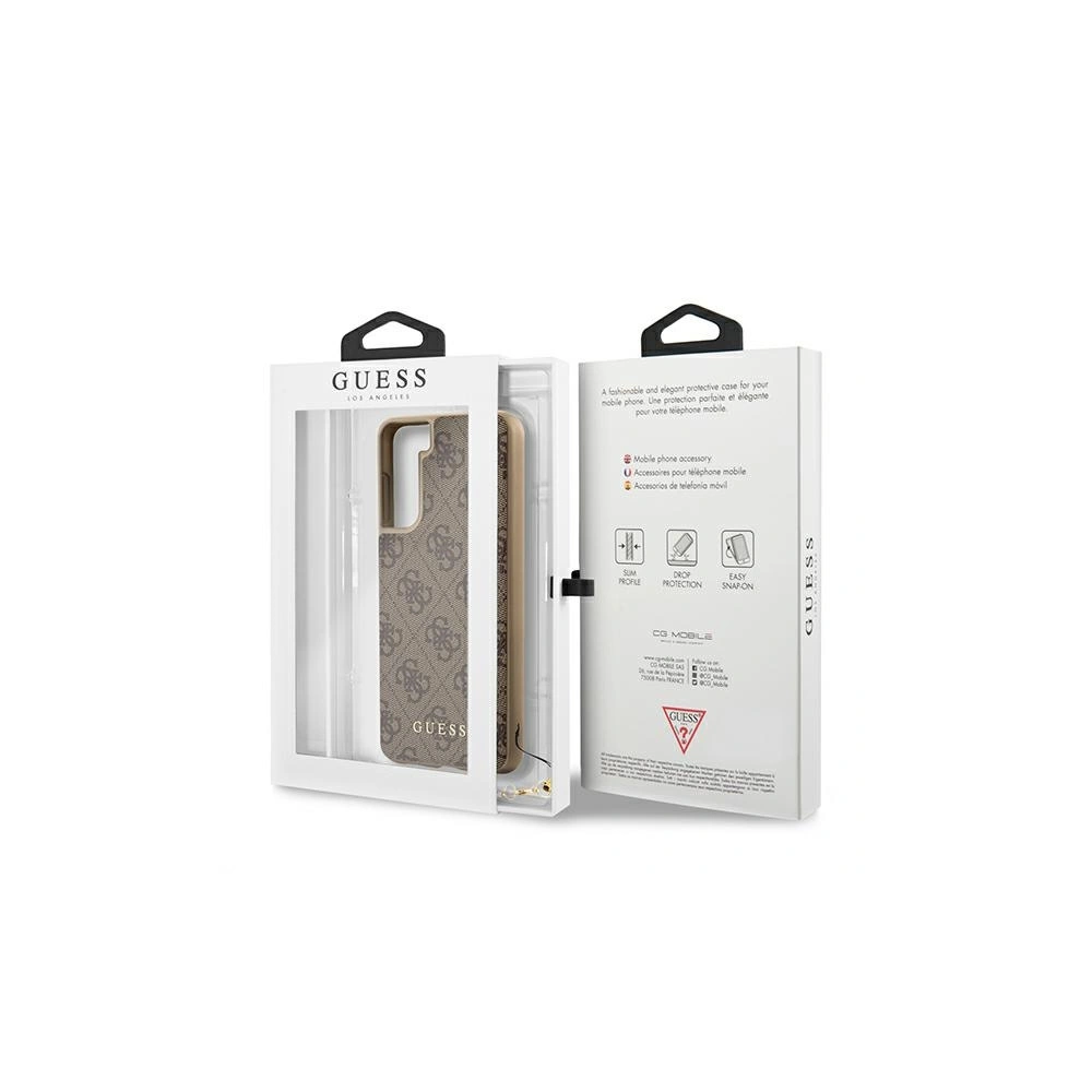 Hurtownia GSM - Etui Guess GUHCS21SGF4GBR Samsung Galaxy S21 hnědý/brown hardcase 4G Charms Collection - GUE975BR - {ean13} - Hurt