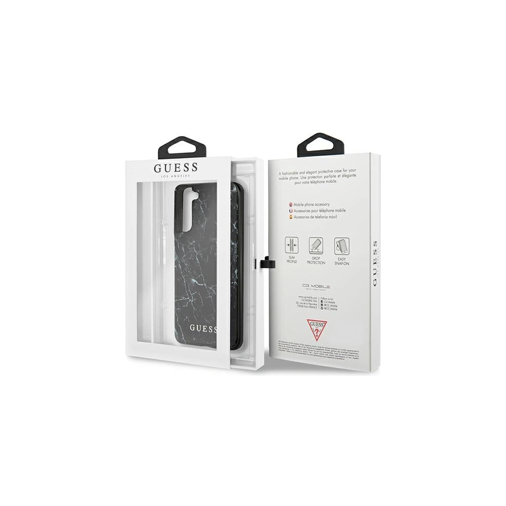 Hurtownia GSM - Etui Guess GUHCS21SPCUMABK Samsung Galaxy S21 černý/black hardcase Marble - GUE977BLK - {ean13} - Hurt