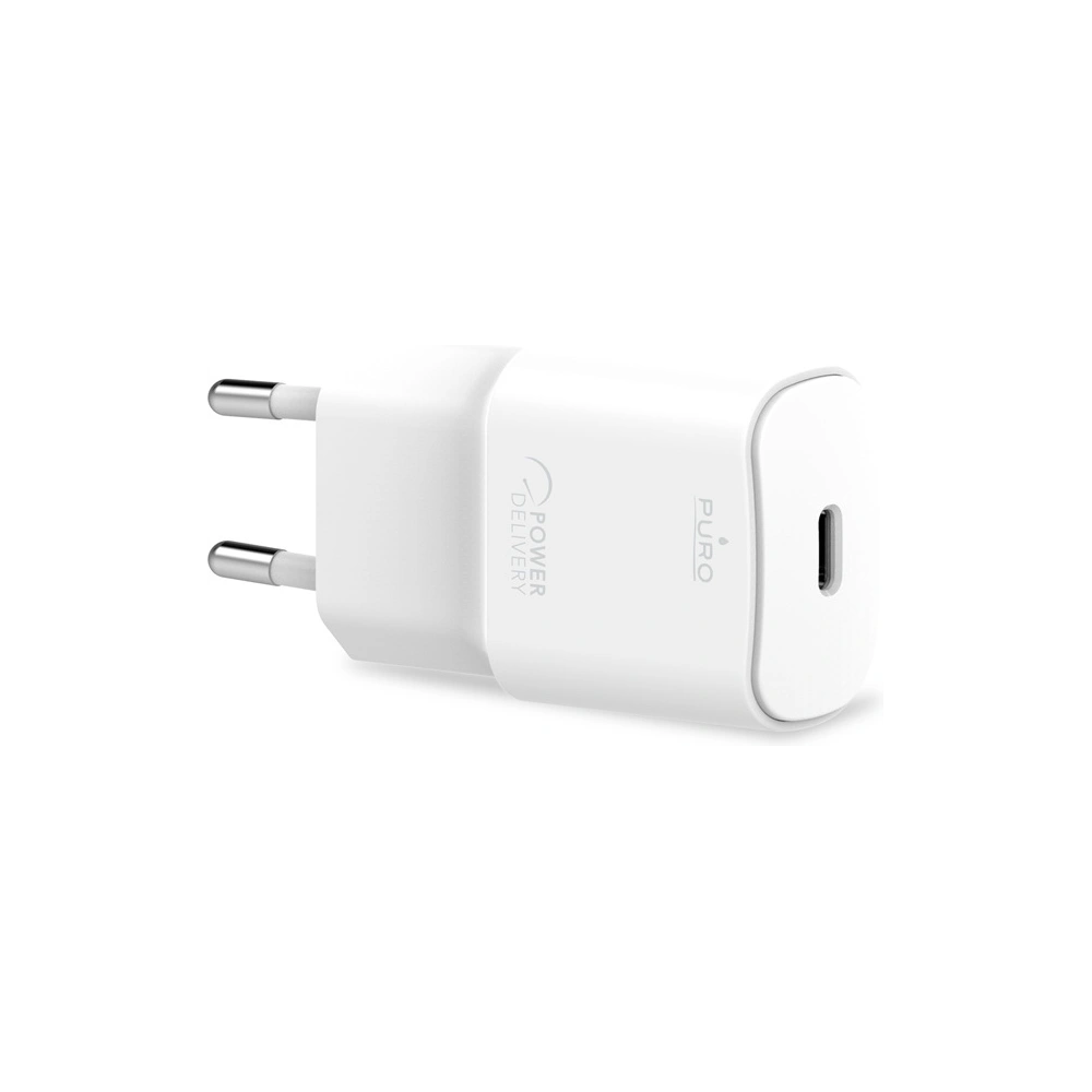 PURO White Mini Rychlonabíječka USB-C Power Delivery 20W (bílá)