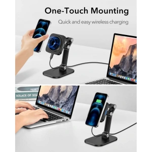 Hurtownia GSM - Uchwyt z ładowarką bezprzewodową ESR Halolock Magnetic MagSafe Adjustable Wireless Charger Stand Black - ESR308BLK - {ean13} - Hurt