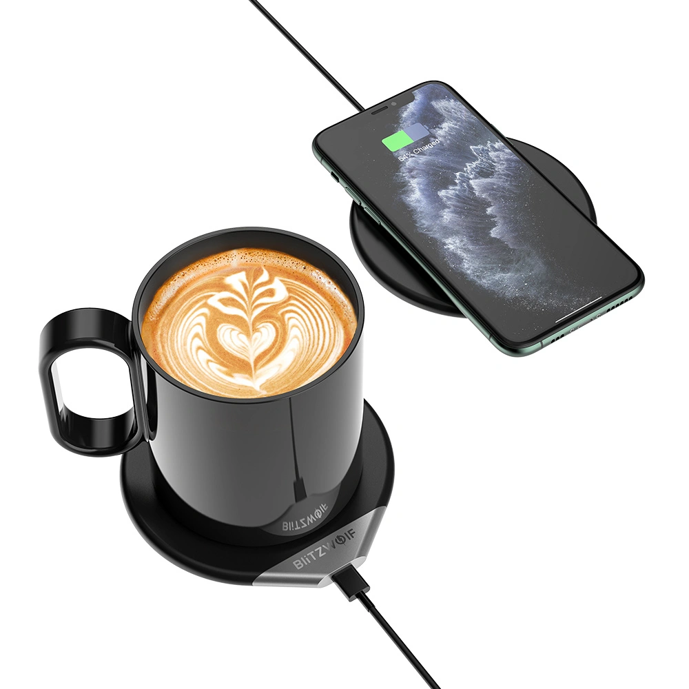 Wholesale Blitzwolf BW-WCC1 Mug Warmer & Wireless Charging Pad - BLZ322 - {ean13} - Hurt