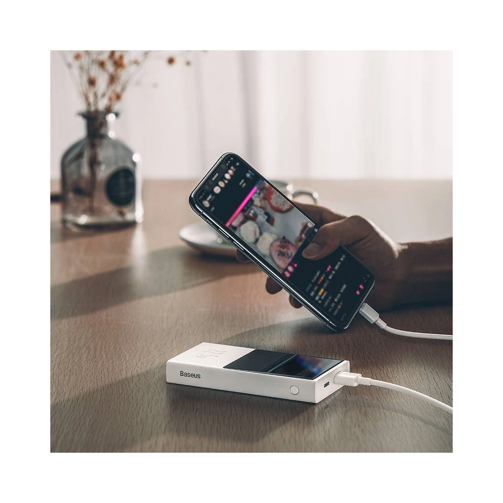 Wholesale Powerbank Baseus Super Mini, 10000mAh, USB + USB-C, SCP, QC 3.0, PD, 22.5W (white) - BSU2677WHT - {ean13} - Hurt
