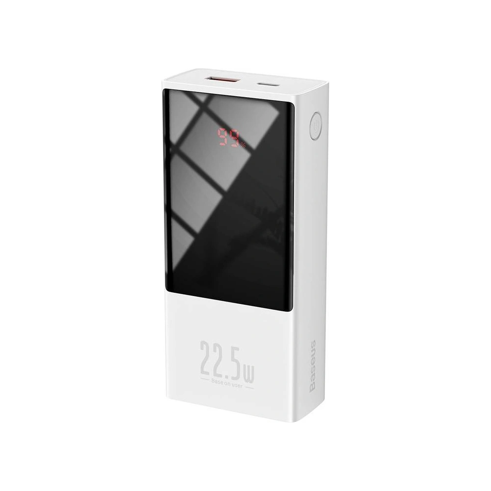 Hurtownia GSM - Powerbank Baseus Super Mini, 20000mAh, USB + USB-C, SCP, QC 3.0, PD, 22.5W (biały) - BSU2678WHT - {ean13} - Hurt