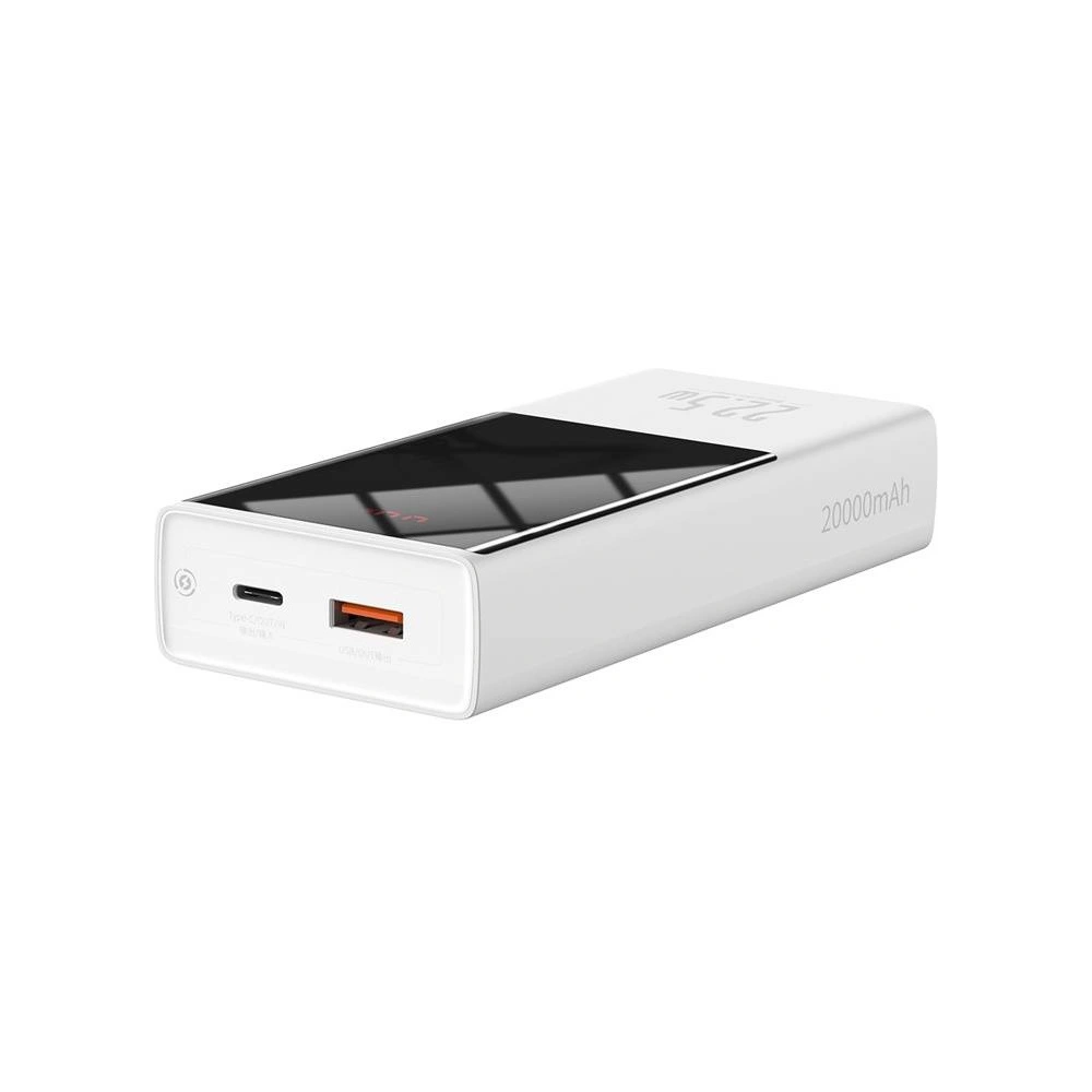 Hurtownia GSM - Powerbank Baseus Super Mini, 20000mAh, USB + USB-C, SCP, QC 3.0, PD, 22.5W (biały) - BSU2678WHT - {ean13} - Hurt
