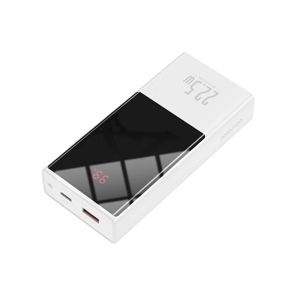 Hurtownia GSM - Powerbank Baseus Super Mini, 20000mAh, USB + USB-C, SCP, QC 3.0, PD, 22.5W (biały) - BSU2678WHT - {ean13} - Hurt