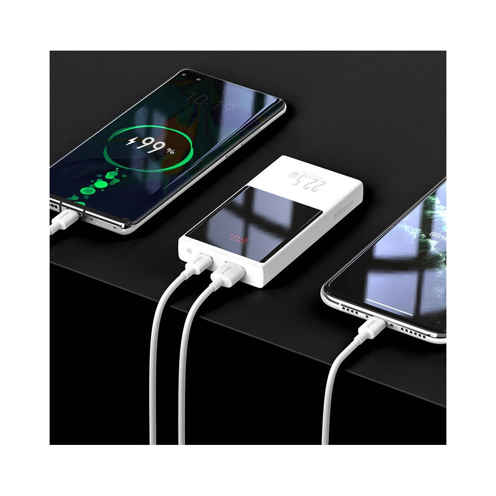Hurtownia GSM - Powerbank Baseus Super Mini, 20000mAh, USB + USB-C, SCP, QC 3.0, PD, 22.5W (bílá) - BSU2678WHT - {ean13} - Hurt