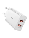 Baseus Speed Mini Wall Charger 2xUSB QC 3.0 18W (white)
