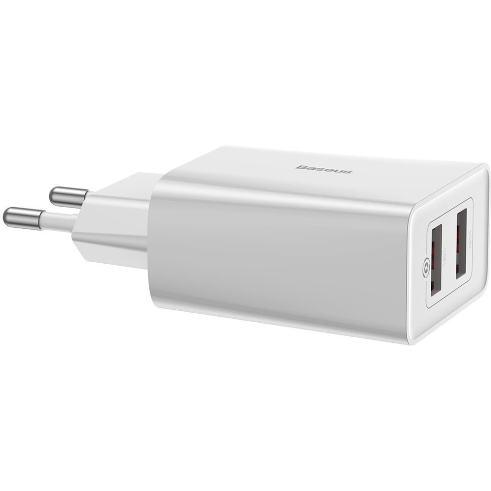 Hurtownia GSM - Szybka ładowarka sieciowa Baseus Speed Mini 2xUSB QC 3.0 18W (biała) - BSU1650WHT - {ean13} - Hurt