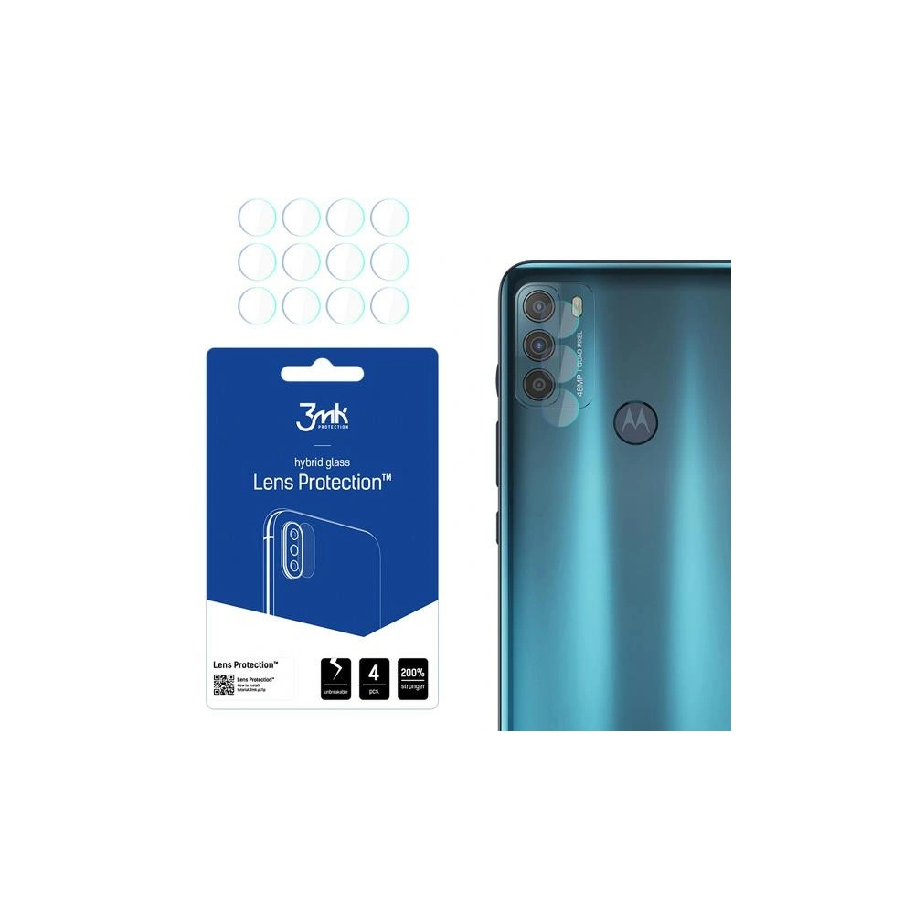 Hurtownia GSM - Hybidní sklo na objektiv fotoaparátu 3MK Ochrana objektivu Motorola Moto G50 5G [4 PACK] - 3MK1658 - {ean13} - Hurt