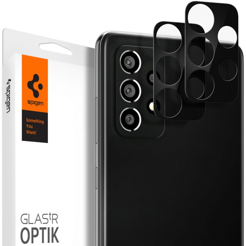Hurtownia Spigen - 8809756647284 - SPN1608BLK - Szkło hartowane na aparat Spigen Optik Camera Lens Samsung Galaxy A72 Black - B2B homescreen