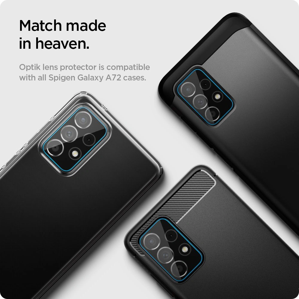 Hurtownia GSM - Tvrzené sklo na Spigen Optik Camera Lens Samsung Galaxy A72 Černé - SPN1608BLK - {ean13} - Hurt