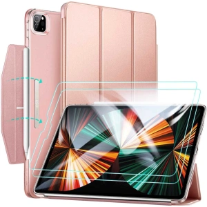 Hurtownia GSM - Etui ESR Ascend Trifold Apple iPad Pro 12.9 2021 (5. generace) Rose Gold + Sklo tvrzené - ESR310RS - {ean13} - Hurt