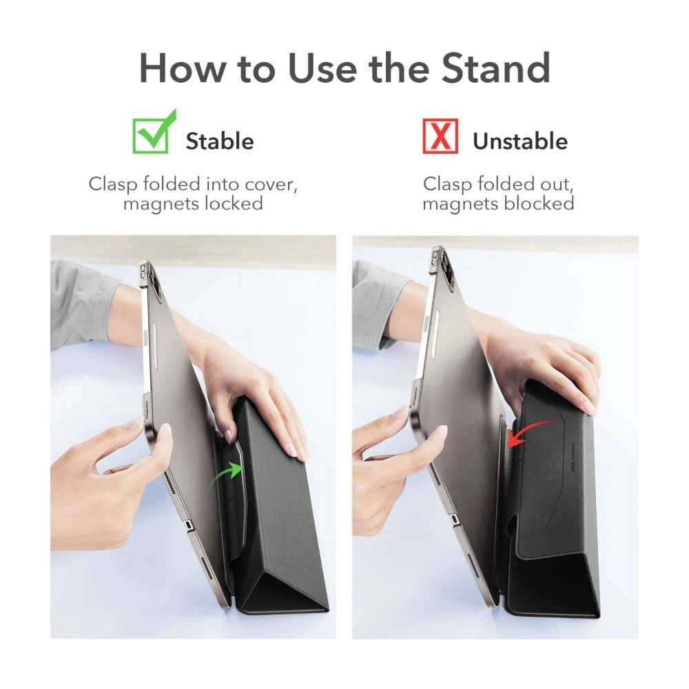 Hurtownia GSM - Etui ESR Ascend Trifold Apple iPad Pro 12.9 2021 (5. generace) šedé + tvrzené sklo - ESR311GRY - {ean13} - Hurt