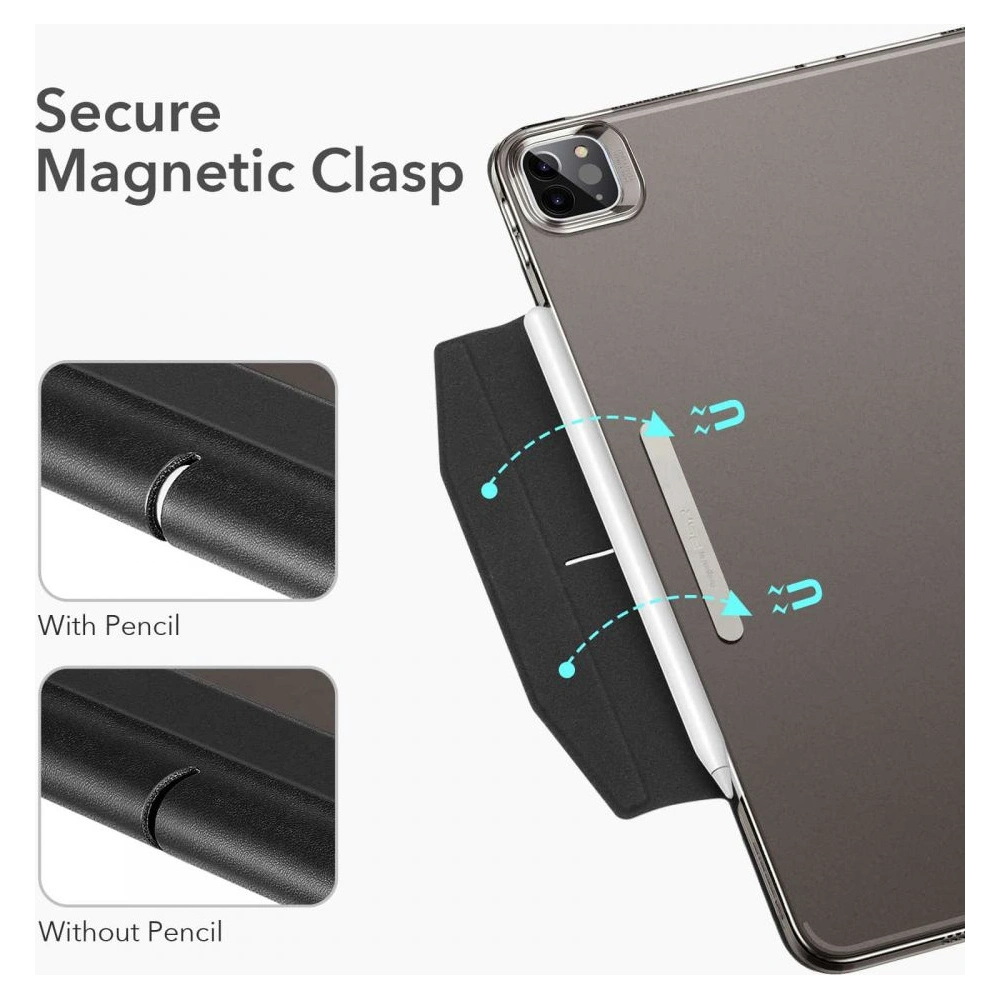 Wholesale ESR Ascend Trifold & Tempered Glass Apple iPad Pro 12.9 2021 Black - ESR312GRY - {ean13} - Hurt