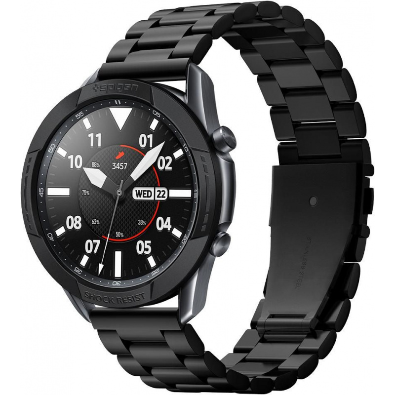 Spigen Distributor - 8809756641039 - SPN1610BLK - Spigen Chrono Shield Samsung Galaxy Watch 3 45mm Black - B2B homescreen
