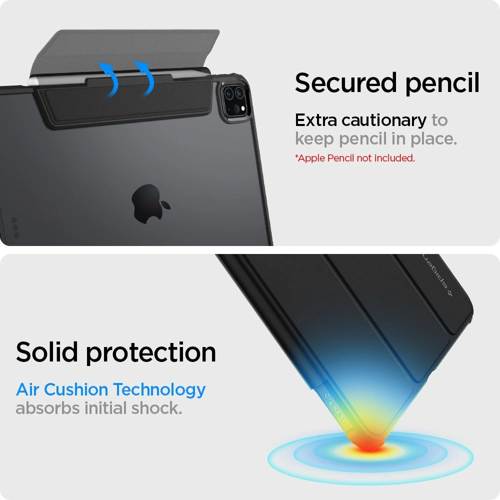 Hurtownia GSM - Etui Spigen Ultra Hybrid Pro Apple iPad Pro 11 2020/2021 (2. a 3. generace) Černé - SPN1612BLK - {ean13} - Hurt