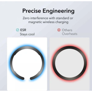 Magnetyczne pierścienie ESR Halolock MagSafe Universal Magnetic Ring Black & Silver