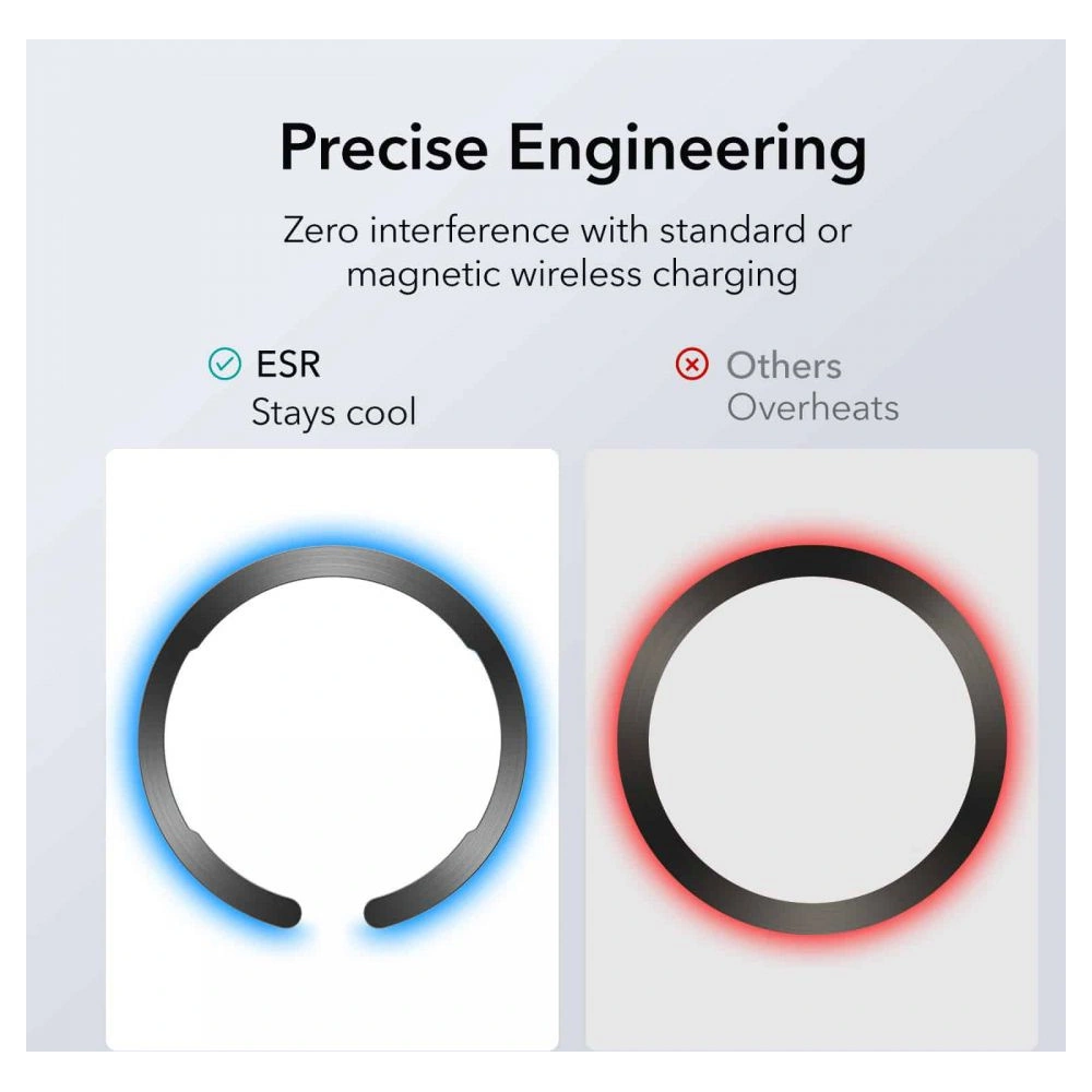 Wholesale ESR Halolock MagSafe Universal Magnetic Ring Black & Silver - ESR313 - {ean13} - Hurt