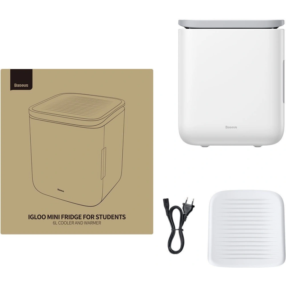 Hurtownia GSM - Mini lodówka Baseus Igloo z funkcją grzania, 6L, 230V (biała) - BSU2679WHT - {ean13} - Hurt