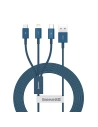 USB cable 3in1 Baseus Superior Series, USB to micro USB / USB-C / Lightning, 3.5A, 1.2m (blue)