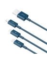 Wholesale USB cable 3in1 Baseus Superior Series, USB to micro USB / USB-C / Lightning, 3.5A, 1.2m (blue) - BSU2681BLU - {ean13} - Hurt