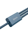Wholesale USB cable 3in1 Baseus Superior Series, USB to micro USB / USB-C / Lightning, 3.5A, 1.2m (blue) - BSU2681BLU - {ean13} - Hurt