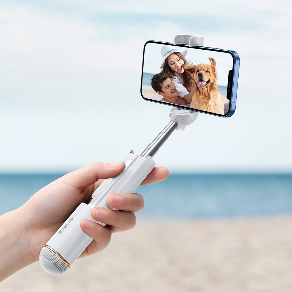 Hurtownia GSM - Selfie tyč Bluetooth Baseus Ultra Mini (bílá) - BSU2682WHT - {ean13} - Hurt