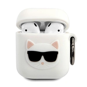 Hurtownia GSM - Etui Karl Lagerfeld KLACA2SILCHWH Apple kryt na AirPods bílý/white silikon Choupette - KLD481WHT - {ean13} - Hurt