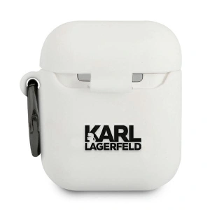Hurtownia GSM - Etui Karl Lagerfeld KLACA2SILCHWH Apple kryt na AirPods bílý/white silikon Choupette - KLD481WHT - {ean13} - Hurt