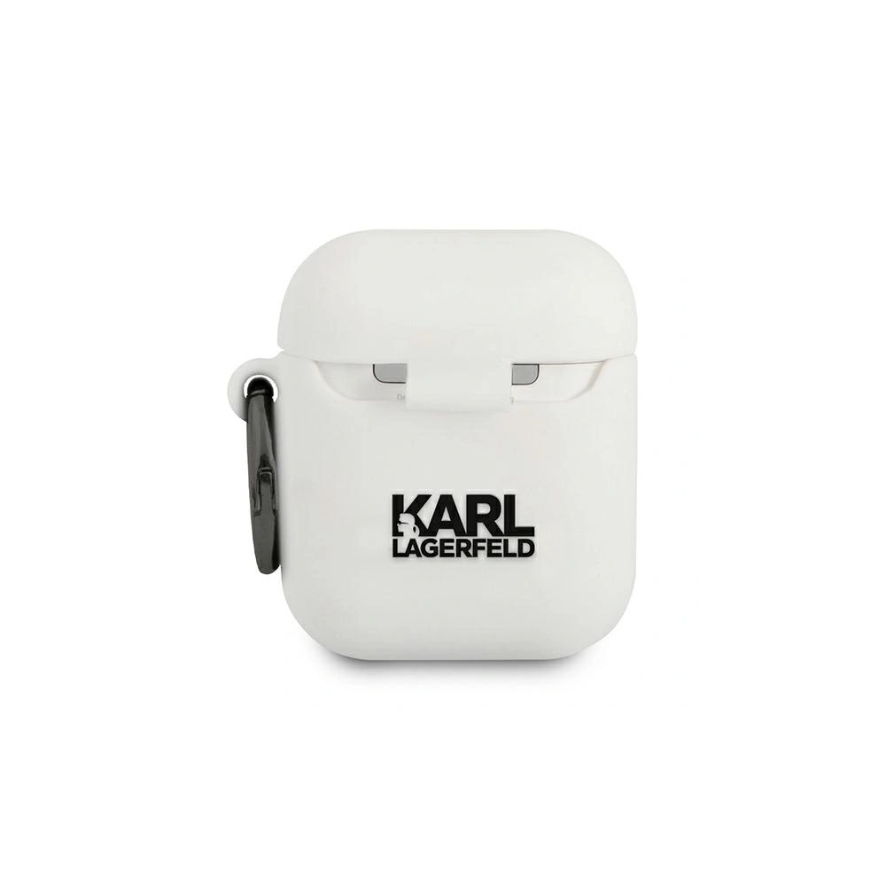 Hurtownia GSM - Etui Karl Lagerfeld KLACA2SILCHWH Apple AirPods cover biały/white Silicone Choupette - KLD481WHT - {ean13} - Hurt