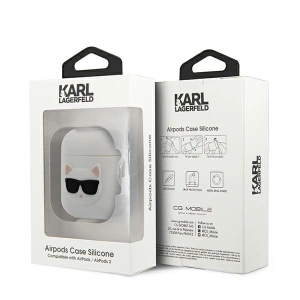 Hurtownia GSM - Etui Karl Lagerfeld KLACA2SILCHWH Apple kryt na AirPods bílý/white silikon Choupette - KLD481WHT - {ean13} - Hurt